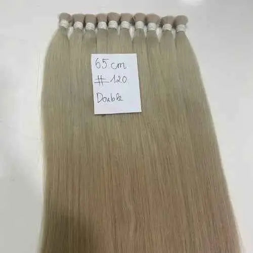 Raw Vietnamese Bulk Hair Extensions Beige Blonde (#120)