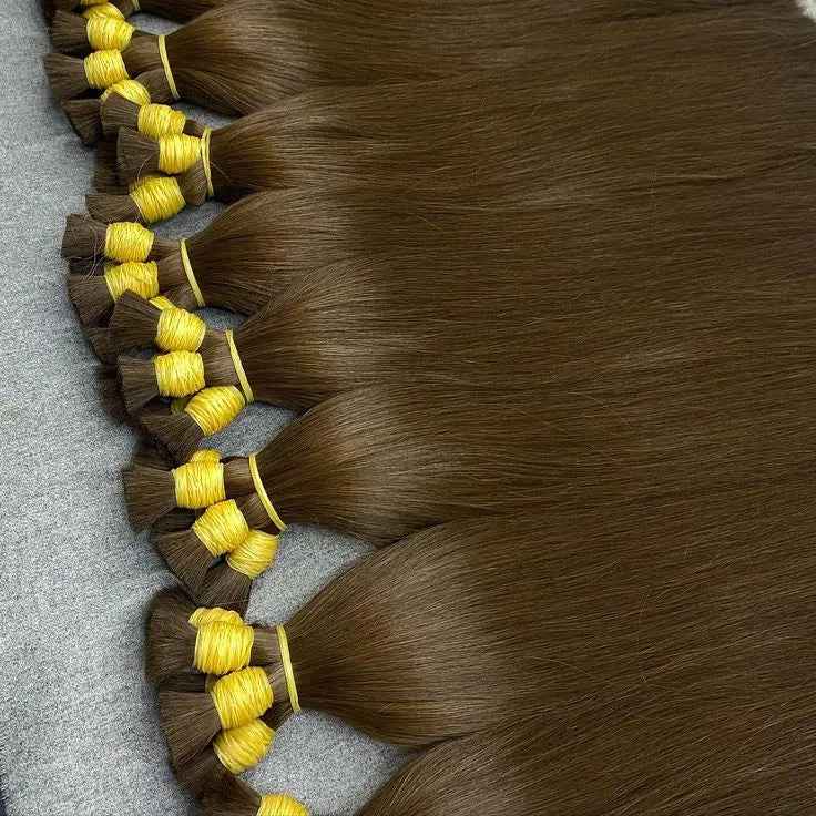 Bulk Hair #5 Color Medium Brown Straight Raw Vietnamese Hair