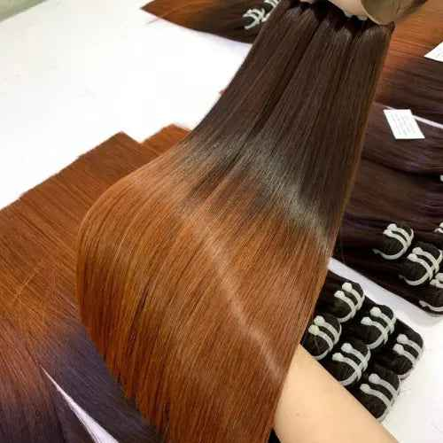 Orange Brown Bone Straight Vietnamese Hair Bundles