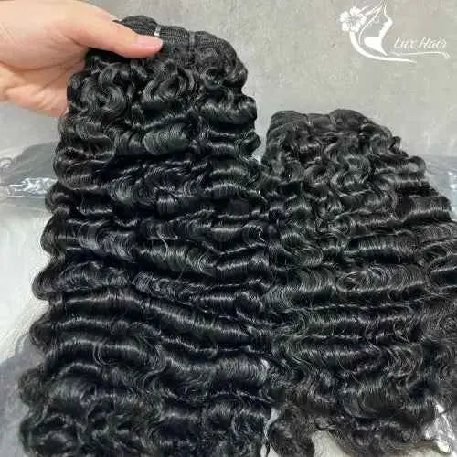 Natural Black Burmese Curly Vietnamese Hair Bundles