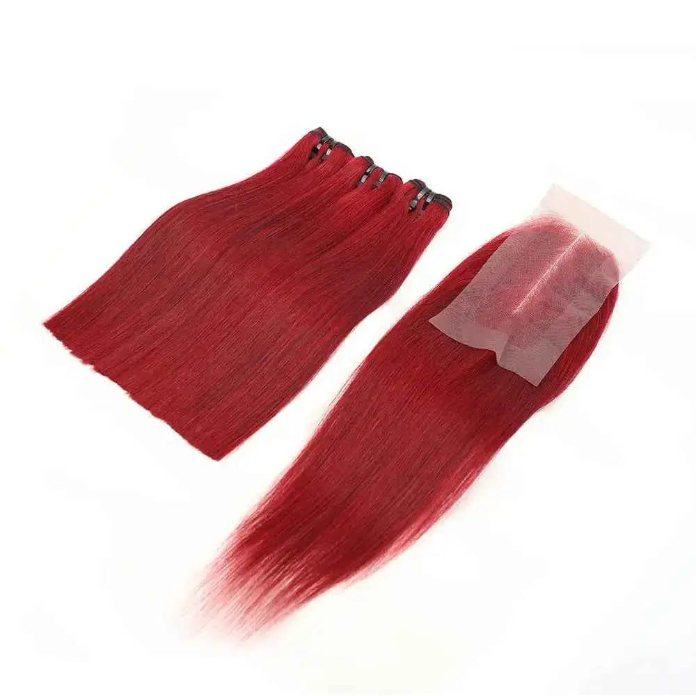 Bone Straight Hair Red Color Vietnamese Hair Bundles