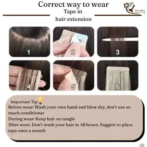 Tape In Hair Extensions Raw Vietnamese Hair #60 Light Blonde Color