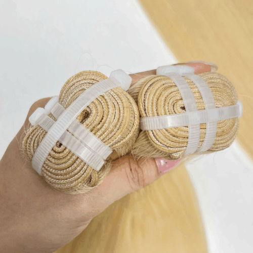 Machine Weft Hair Extensions Blonde Color (#613) Raw Vietnamese Hair