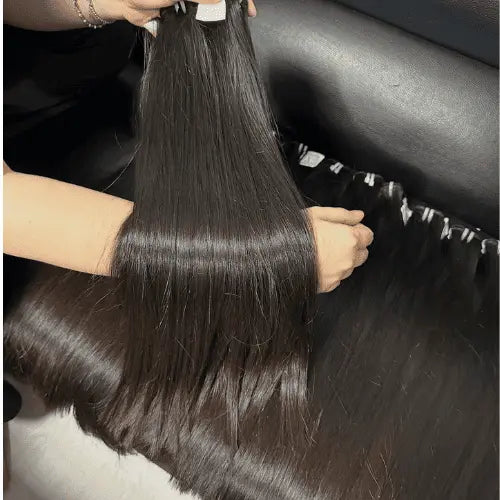 Brown Tip Natural Straight Baby Thin Vietnamese Hair