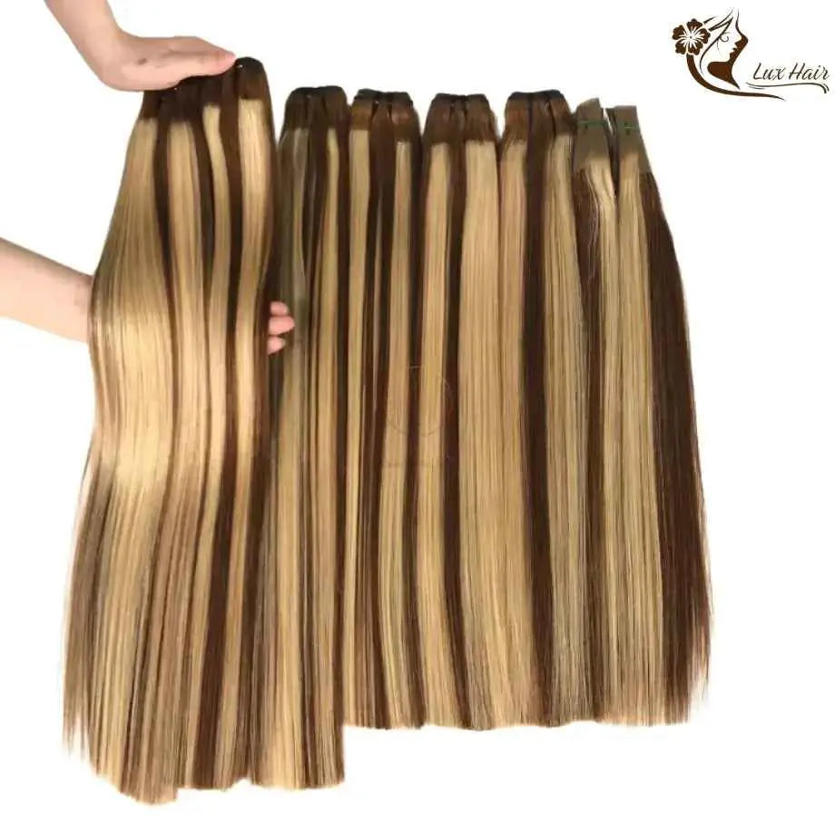 Bone Straight Hair Piano Blonde Color Vietnamese Hair Bundles