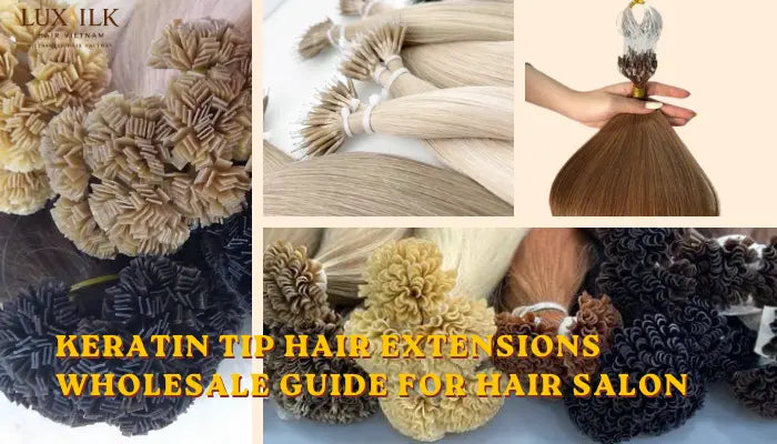 Premium Vietnamese keratin tip hair extensions for wholesale.