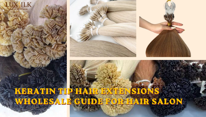 Premium Vietnamese keratin tip hair extensions for wholesale.