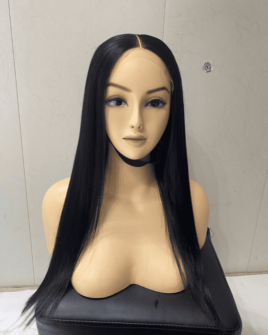 Natural Black Bone Straight 18 Inches Vietnamese Human Hair Wigs
