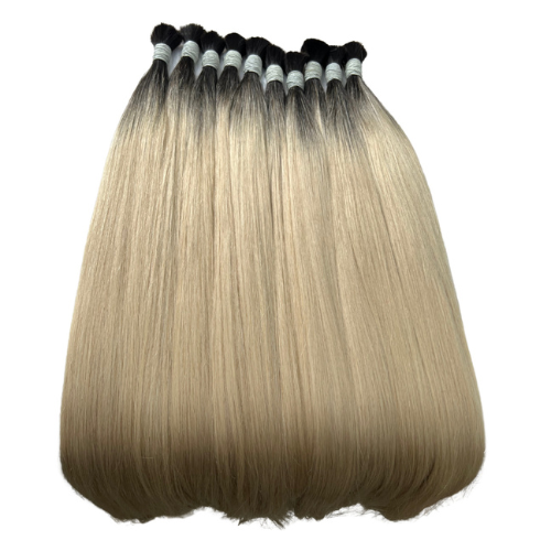 Ombre Blonde Bulk Hair Extensions Raw Vietnamese Hair