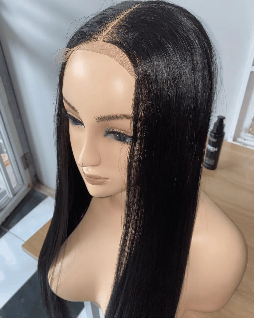Natural Black Bone Straight Wig 26 Inches Vietnamese Human Hair Wig LuxSilk Hair