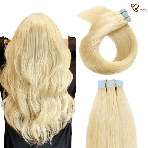 Raw Vietnamese Hair #613 Blonde Color Tape-in Hair Extensions Lux Hair Vietnam