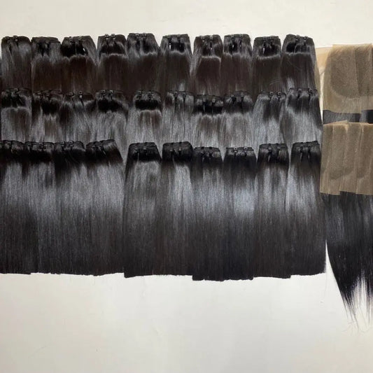 Natural Black Vietnamese Bone straight Hair