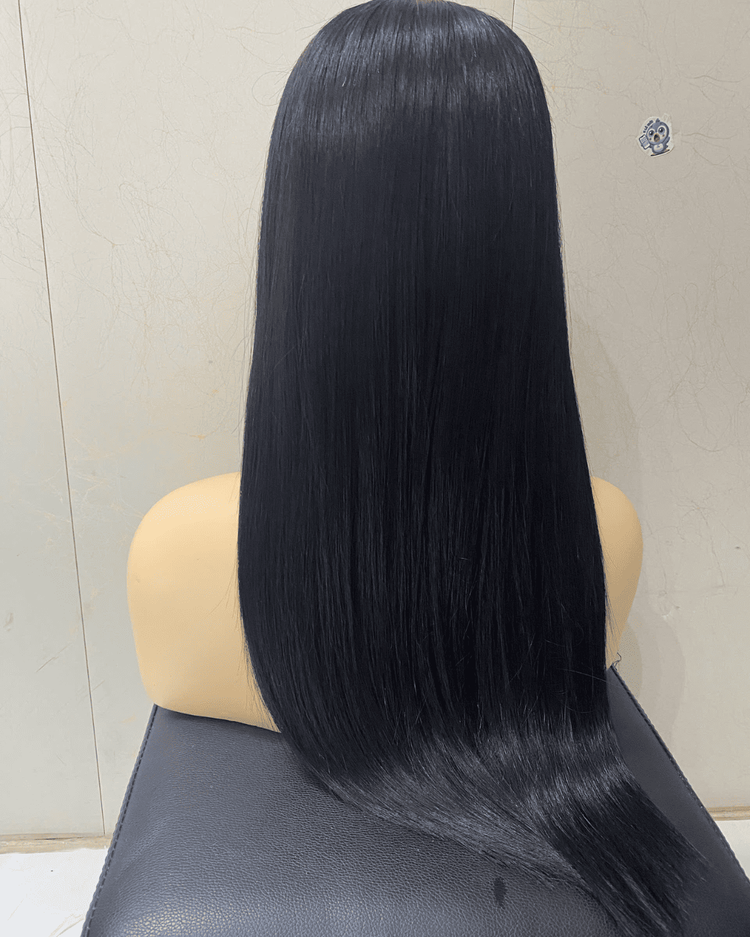 Natural Black Bone Straight 18 Inches Vietnamese Human Hair Wigs