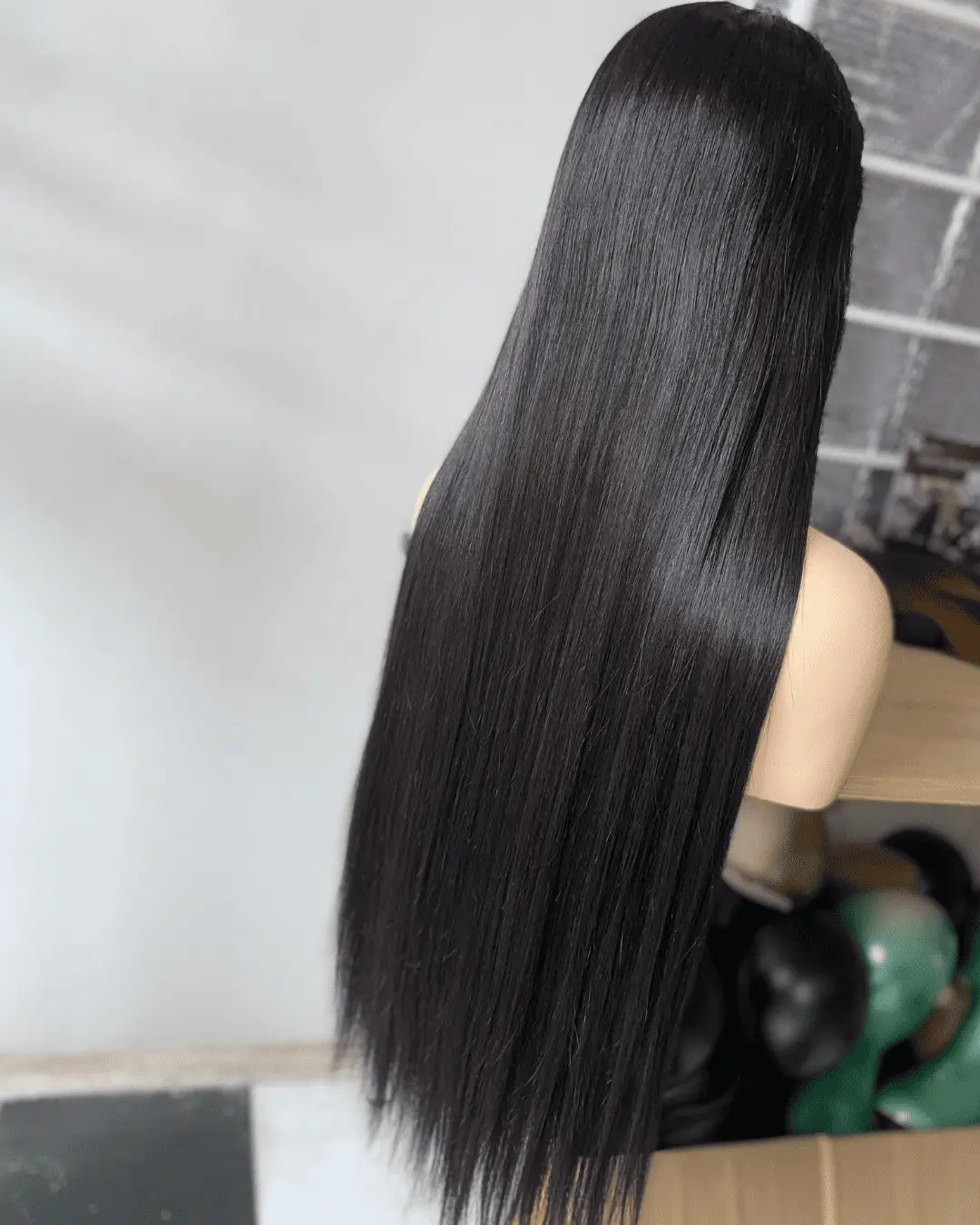 Natural Black Bone Straight Wig 26 Inches Vietnamese Human Hair Wig LuxSilk Hair