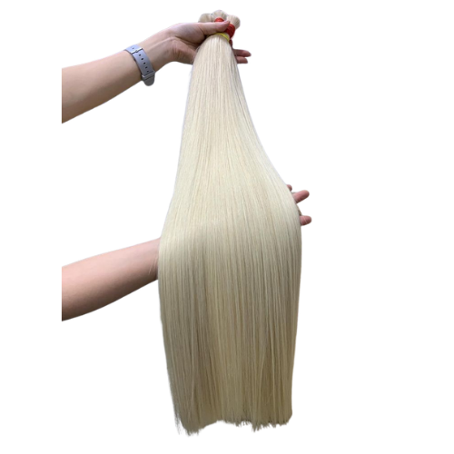 Ivory Blonde Bulk Hair Extensions Raw Vietnamese Hair
