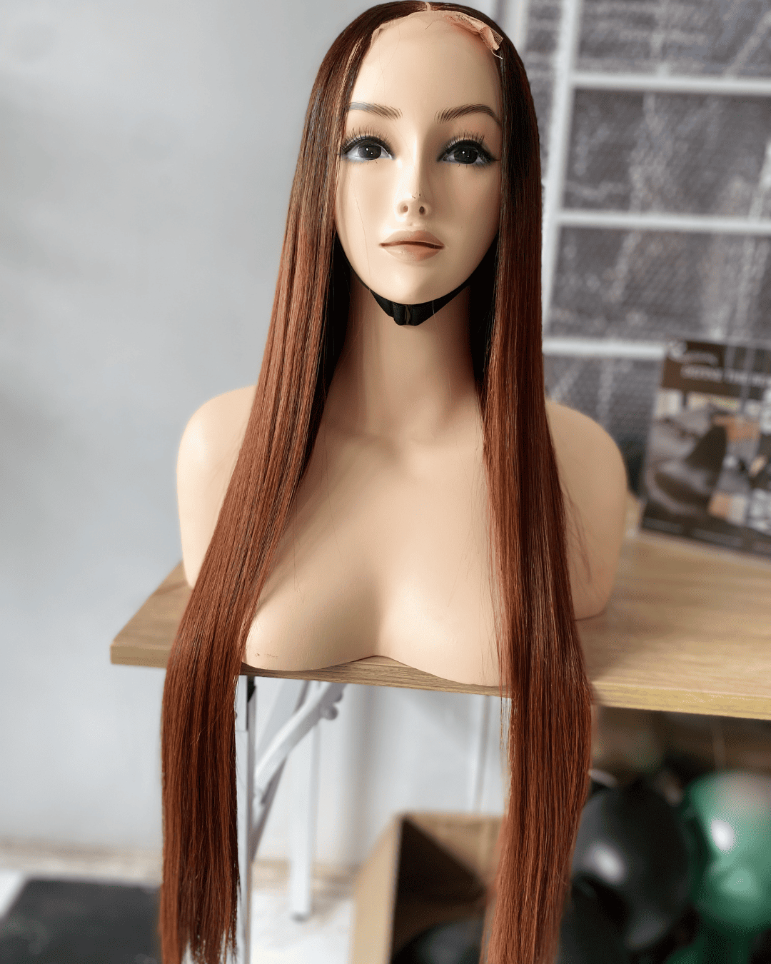 Ombre Ginger Bone Straight Wig 26 Inches Vietnamese Human Hair Wig LuxSilk Hair
