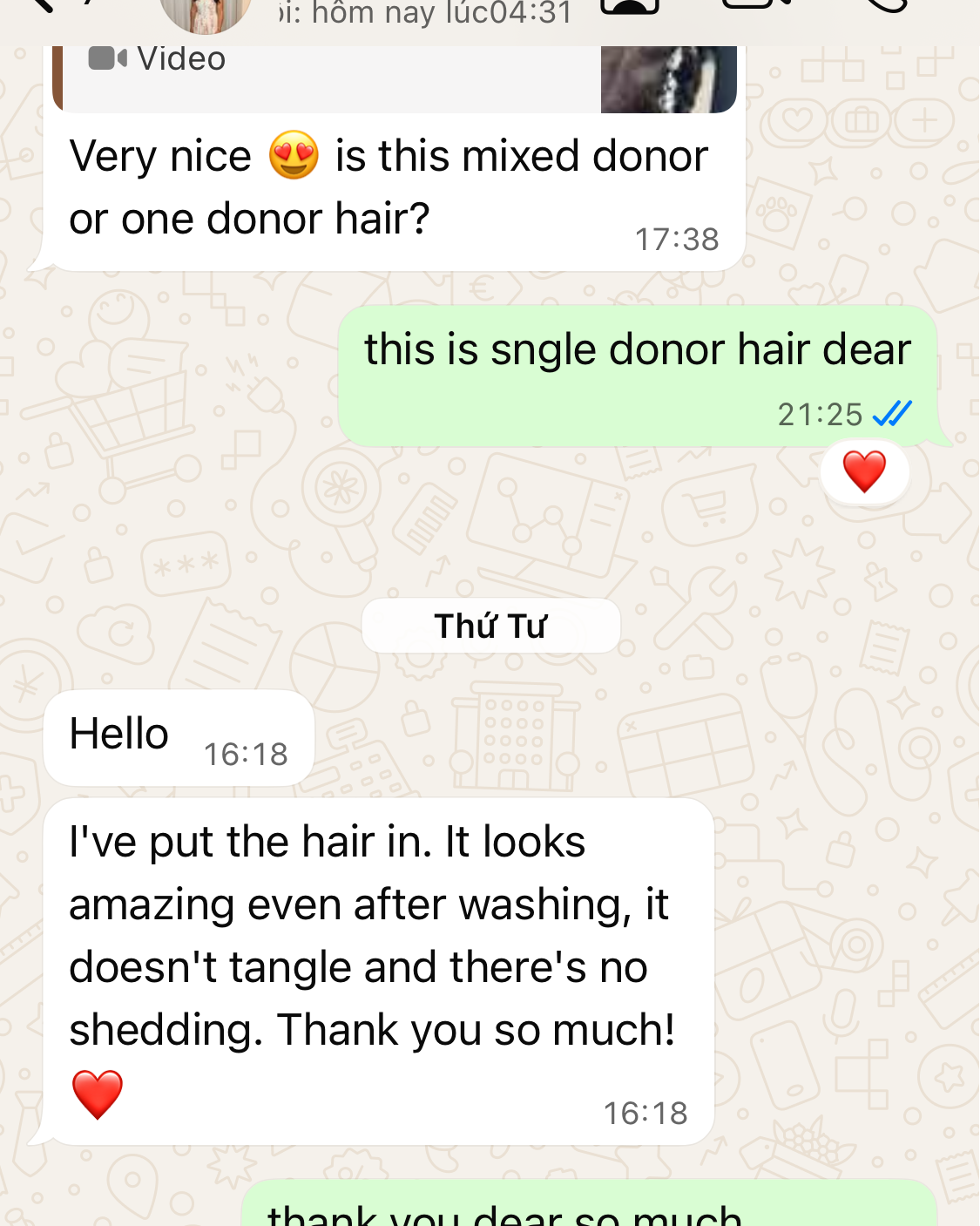 raw Vietnamese hair feedback