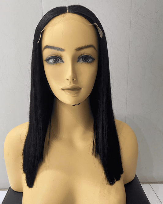Natural Black Bone Straight 12 Inches Vietnamese Human Hair Wigs