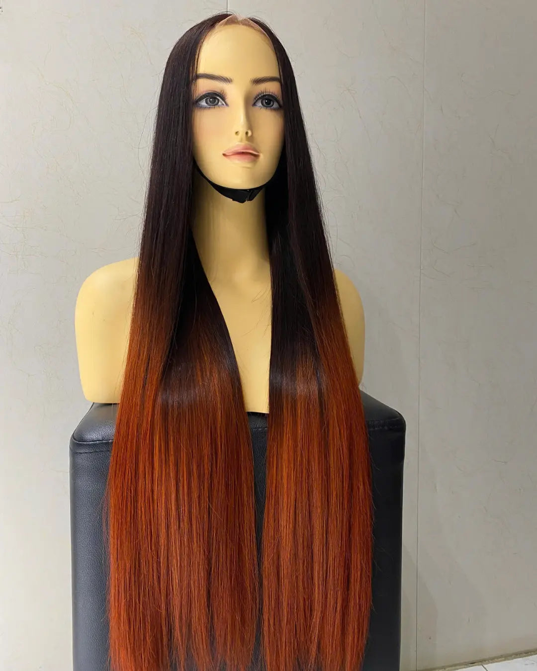 Human Hair Wigs Brown Orange Bone Straight Wig 26 inches Vietnamese Hair
