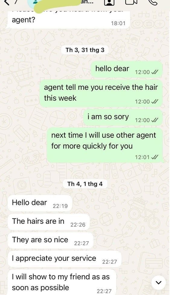 Vietnamese human hair wigs feedback of LuxSilk Customer