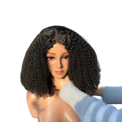 Human Hair Wigs Natural Black Kinky Curly 18 inches Vietnamese Hair LuxSilk Hair