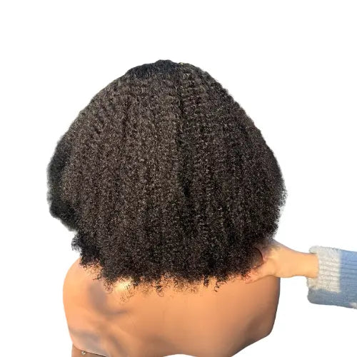 Human Hair Wigs Natural Black Kinky Curly 18 inches Vietnamese Hair