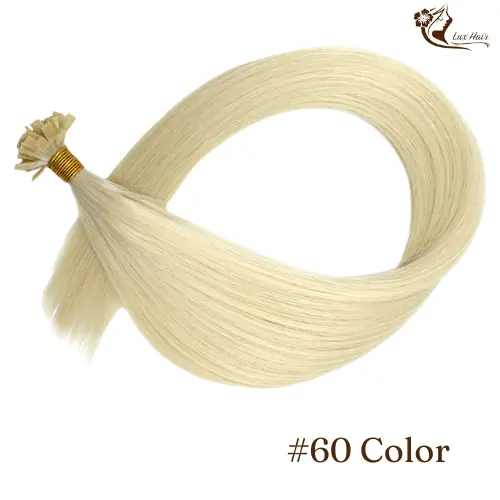 Raw Vietnamese Hair #60 Blonde Color Flat Tip Hair Extensions Lux Hair Vietnam