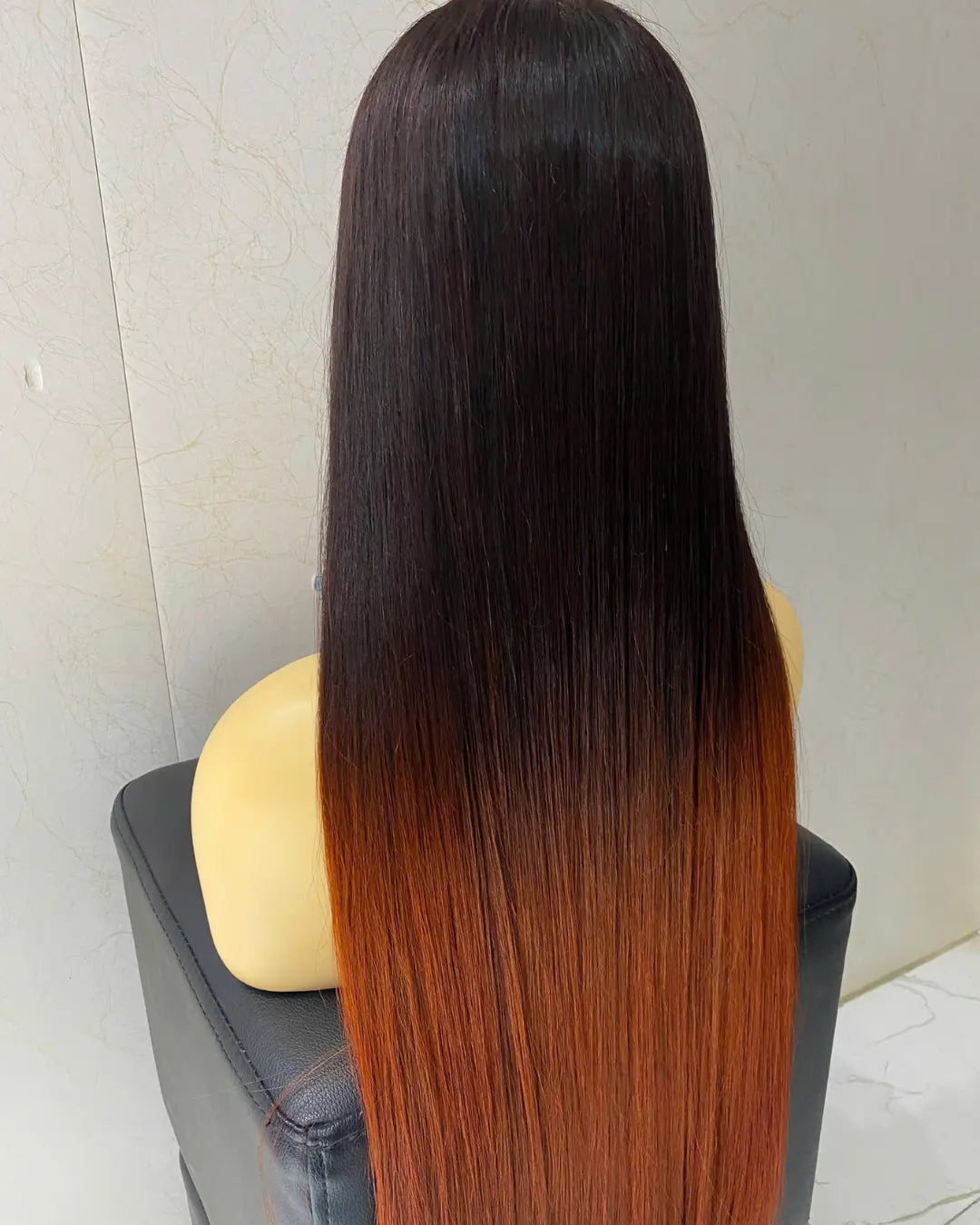 Human Hair Wigs Brown Orange Bone Straight Wig 26 inches Vietnamese Hair